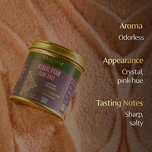 Image of VAHDAM, Himalayan Pink Salt Coarse (5.6oz /160g) Pink Himalayan Salt - Pure & Unrefined Real Salt | Nutritious, Gluten-Free & Non-GMO | Sealed Fresh at Source | Perfect for Cooking or as Table Salt