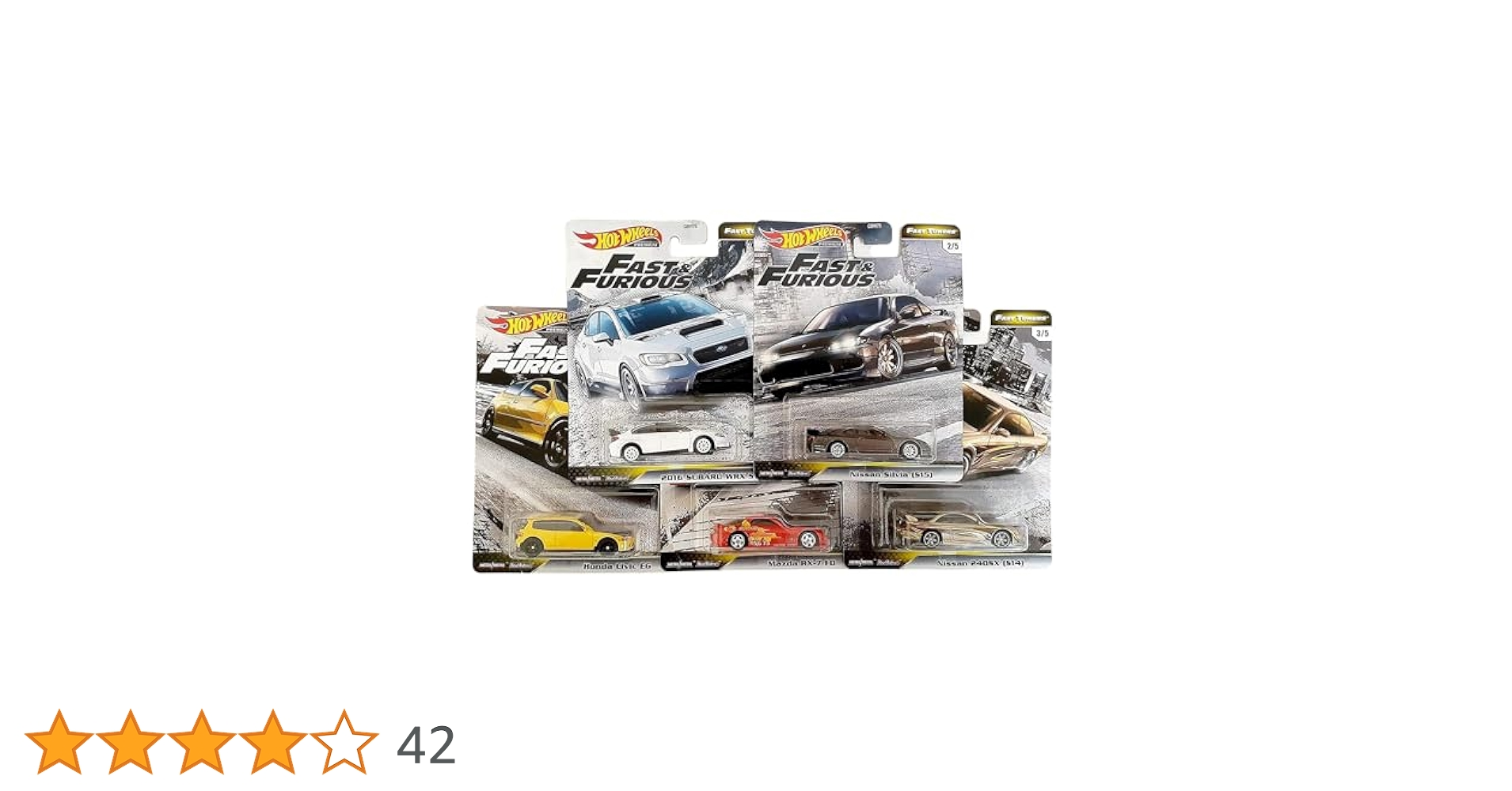 Hot Wheels Fast & Furious Fast Tuners Premium Die Cast Set