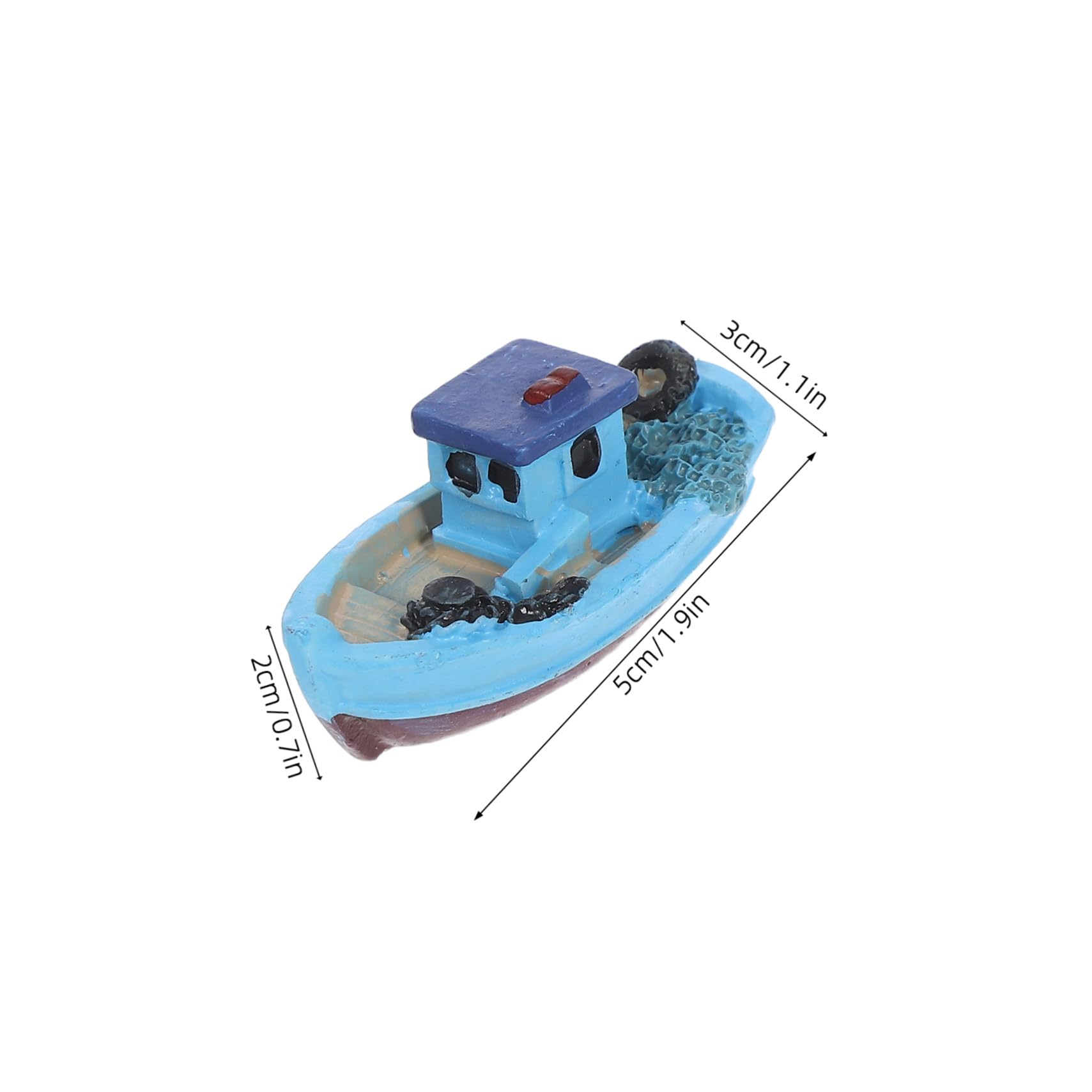 Kisangel Kit Decorativo Spiaggia 8 Pezzi in Resina a Forma di Barca, Miniatura per Decorazioni Casa da Spiaggia e Paesaggi Marini in Miniatura Stili multipli