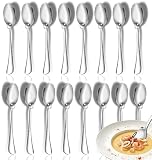 12 Pcs Tablespoons Set, 7.3' Dinner Spoons, Top Food Grade Stainless Steel Spoons Silverware Set, Cutlery Soup...