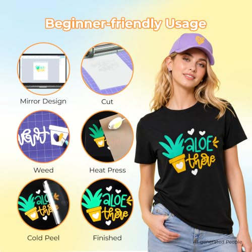 Image of White HTV Heat Transfer Vinyl Bundle: 13 Pack 12 inch x 10 inch White Iron on Vinyl | White Iron on Vinyl for T-Shirt, Heat Transfer Vinyl for Silhouette Cameo or Heat Press Machine