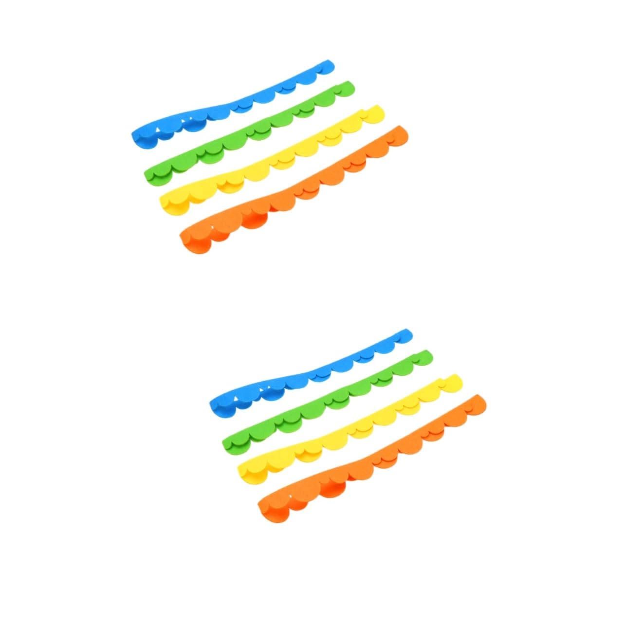 SHINEOFI 8piezas Tiras De Para Diseño De Encaje Forma Ondulada Adornos Para Jardín De Naranja Azul Verde