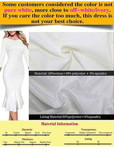 Image of VFSHOW Womens Vintage Elegant Cocktail Party Bodycon Pencil Mermaid Midi Mid-Calf Dress