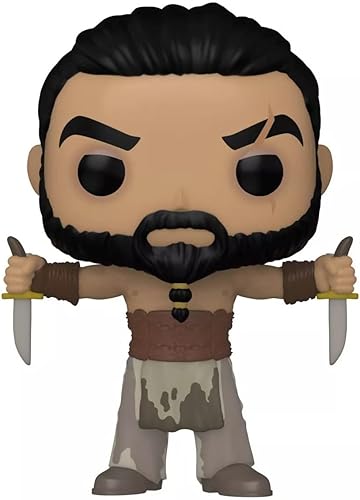 Miniatura 3 de POP Juego de Tronos - Khal Drogo con dagas Funko Pop! figura de vinilo (paquete con funda protectora compatible con caja pop), multicolor, 3.75