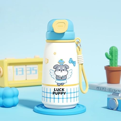 LIVIA 子供用 ステンレス水筒 720ml 保冷保温 直飲み ストロー 学校 旅行 遠足 携帯便利 男の子 女の子 大人兼用 誕生日プレゼント (イエロー)