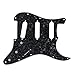 IKN 4Ply Black Pearl ST Pickguard Backplate Set for 3 Single Coil Pickups-11 Hole, come with Pickguard Screws