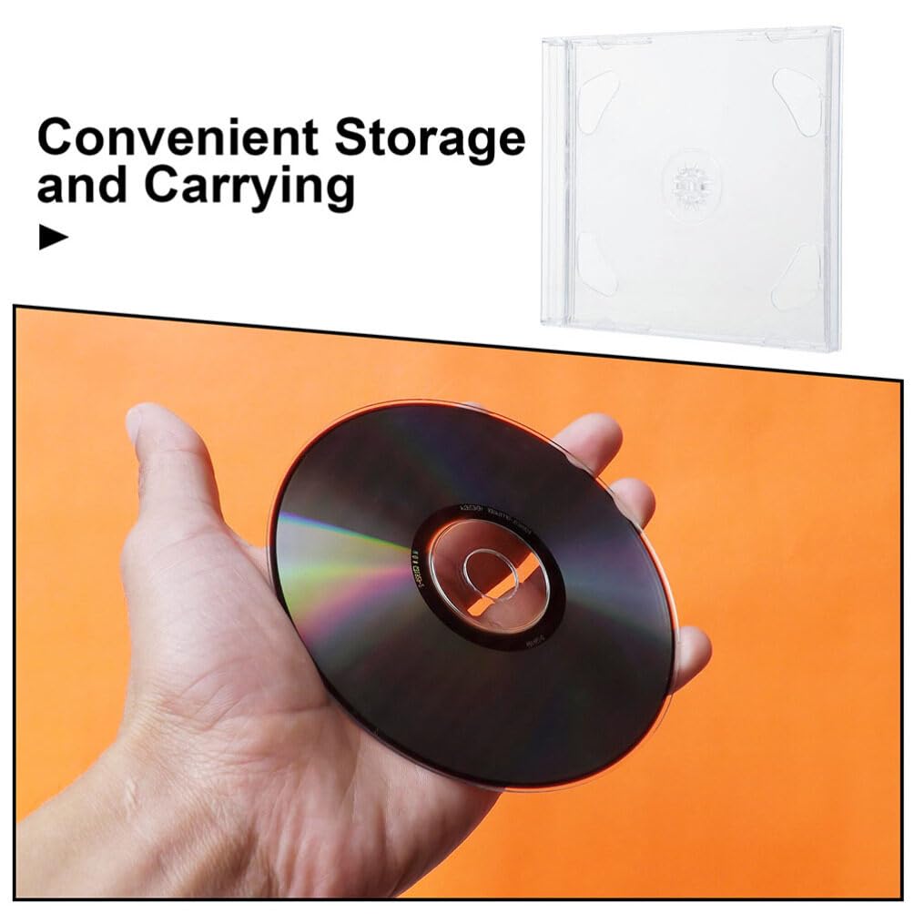 Luxshiny 10pezzi Scatola Porta CD Trasparente Custodia per CD e Dvd Portatile Contenitore Resistente all Usura per Trasporto Rapido di Film e Musica