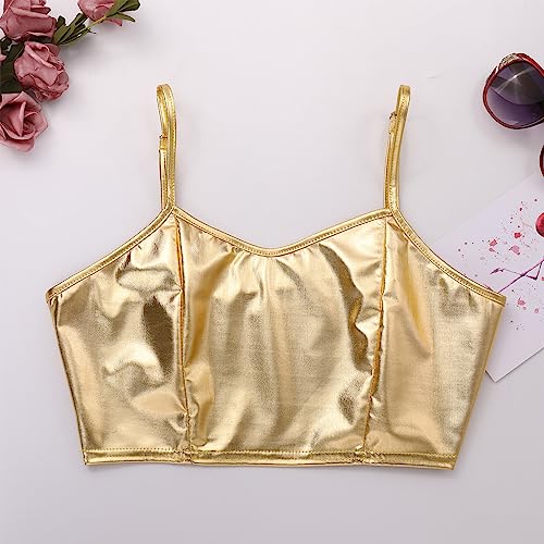 Womens Holographic Metallic Shiny Off Shoulder Crop Top Bustier Tube Top Blouse Rave Causal Strapless Basic Sexy Vest4