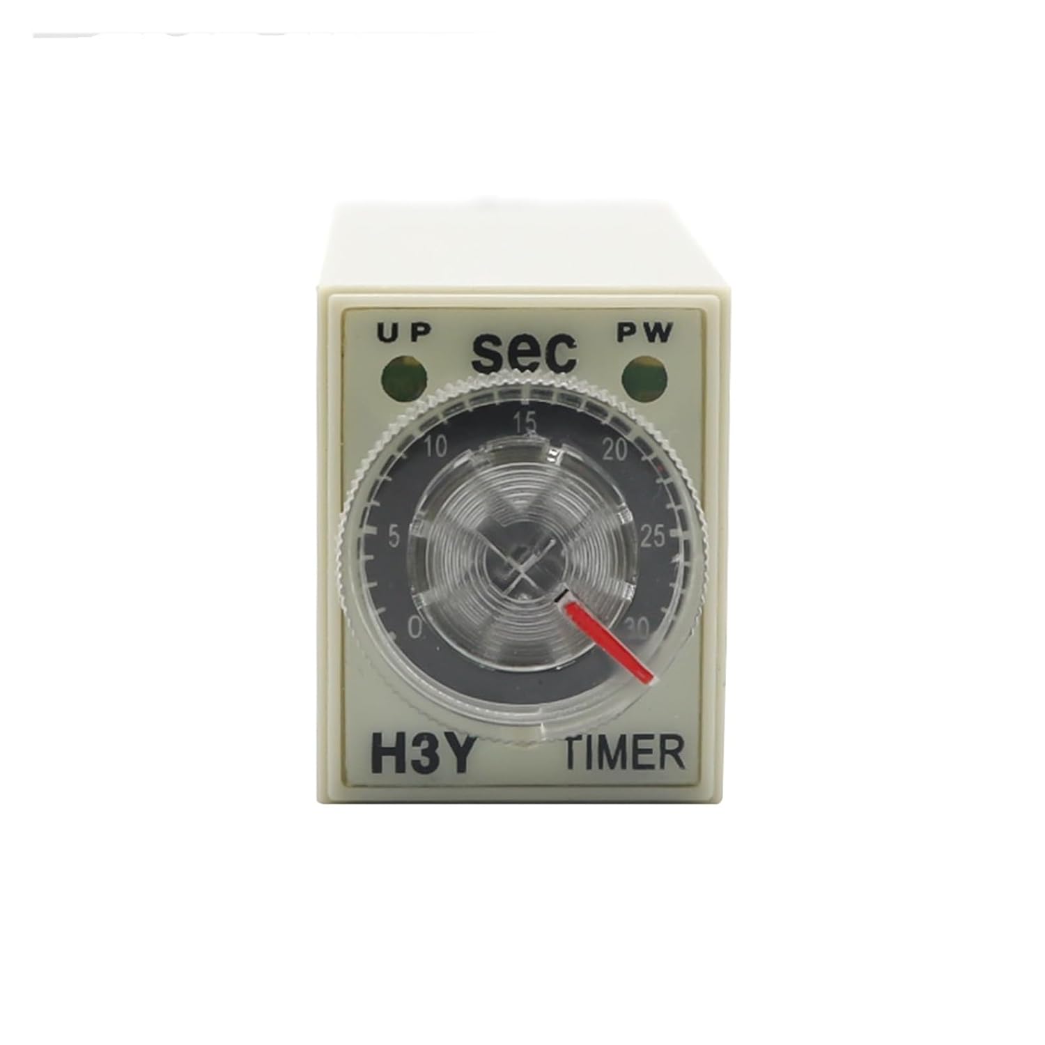 Power-on Delay Rotary Knob DPDT 5S/10S/30S/60S/3M/5M/10M/30M Timer Timing Time Relay DC 12V 24V AC 220V H3Y-2(0-5 Seconds)