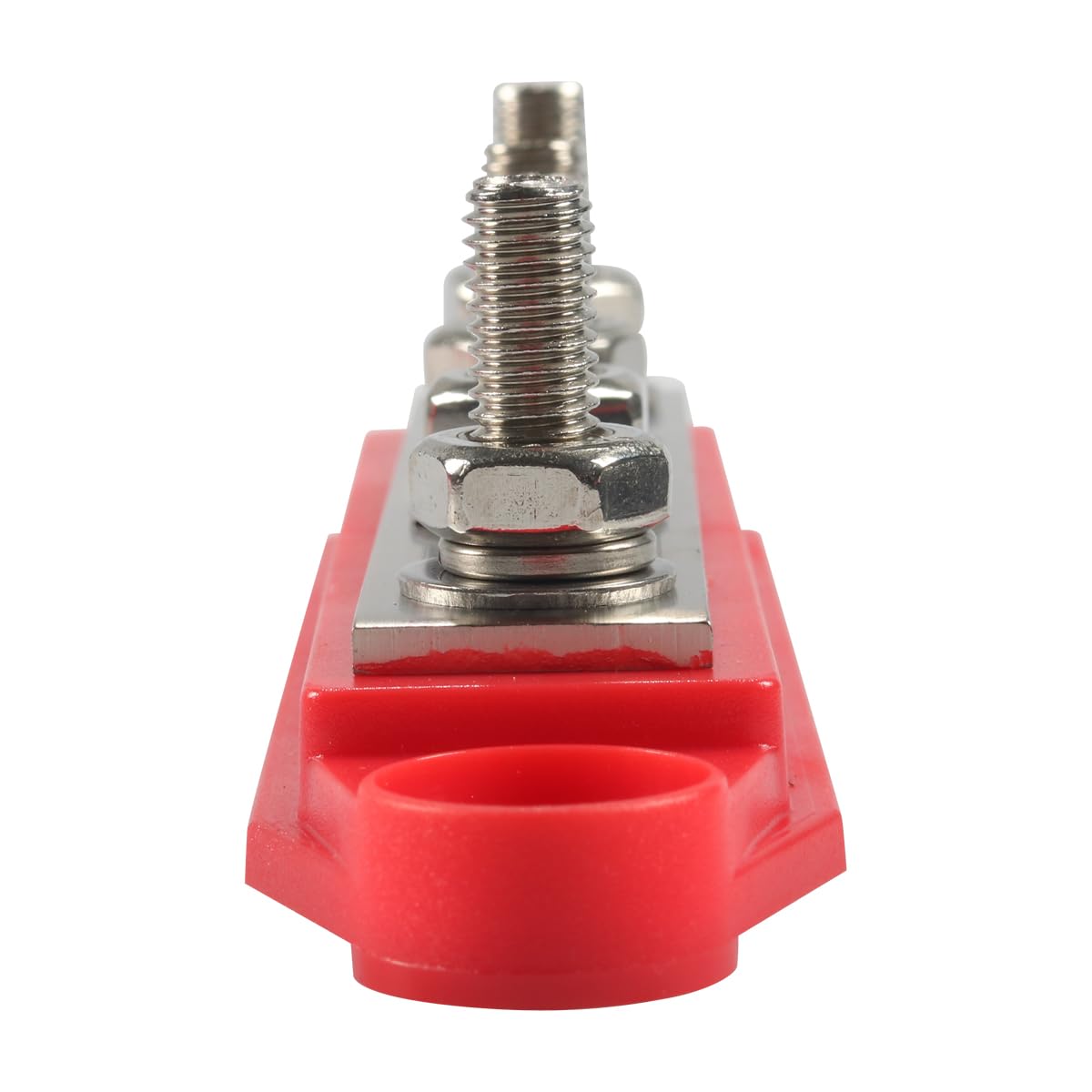 150A Sammelschiene 12V - 48V DC Sammelschiene M8 Messing Verteilerblock für Geländewagen Boot Camper (Rot+Swchwarz)