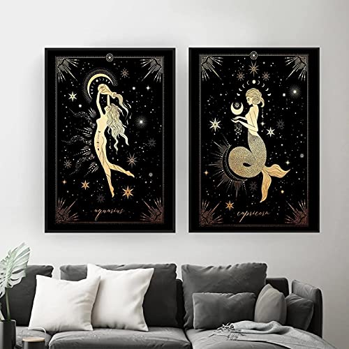 Affiches d'art mural sirène pour créer une atmosphère poétique et relaxante