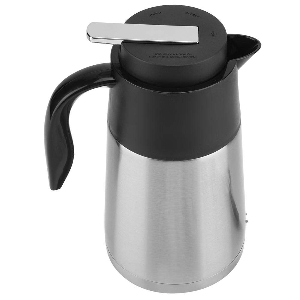 12V 1300ML Hervidor Eléctrico para Coche, Calentador de Agua Portátil de Acero Inoxidable Botella Taza Termos Eléctricos de Viaje con Soporte para calentar agua Café Leche Té