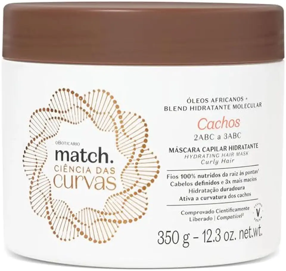 O BOTICARIO, O BOTICARIO MATCH MASCARA HIDRATANTE CIENCIA DAS CURVAS 350G