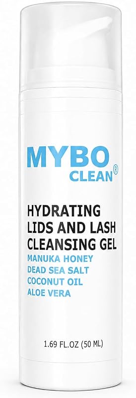 Gel de limpeza para pálpebras e cílios Myboclean com mel de Manuka UMF 16+, aloe vera, óleo de coco e sal do Mar Morto, 50 mL
