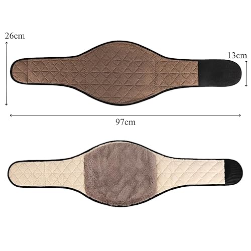 Miniatura 7 de Calentador térmico de cintura con forro polar para hombres y mujeres, para invierno, cálido, de lana gruesa, para ciática, hernia de disco,