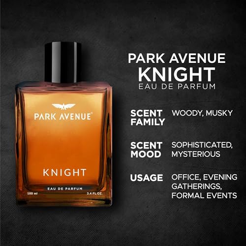 Image of Park Avenue Luxury Perfume Gift Set for Men | 2 x 100ml | Knight | Long Lasting EDP | Bergamot | Black Pepper | Sweet Orange | Geranium | Premium Fragrance