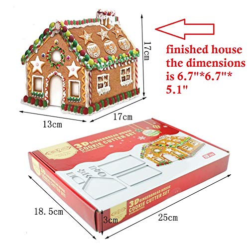 (Set Of 10) Gingerbread House Cookie Cutter Set, Bake Your Own Small Christmas House Kit, Chocolate House, Haunted House, Gift Box Packaging… #TOP5