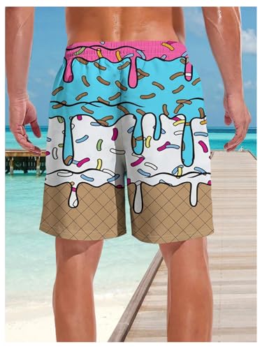 SOLY HUX Men's Beach Shorts Drawstring Waist Printed Swim Trunks Swimwear Summer Vacation Outfits2