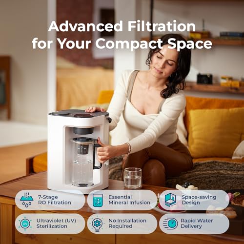 Bluevua RO100ROPOTLite(UV) Reverse Osmosis System Countertop Water