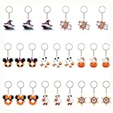 Foliorica Halloween Fish Extender Gifts for DCL, 24 Pcs Cruise Keychain Set, Cute Acrylic Cruise Door Exchange Gifts, Party Favors for Friends