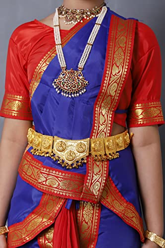 Image of Bharatnatyam Costume for Girls | Bharatanatyam Dress for Kids | Readymade Classical Dance Costume for Annual Function & Stage Performance
