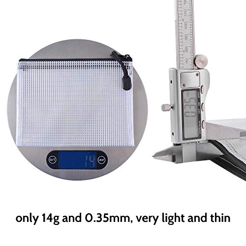 30-Pack Dokumententasche, ipow Reißverschlussbeutel Mesh Taschen Set Zipper Beutel für Datei, Papier, Dokumente, Kosmetika und Reiseutensilien (30 Pack Größe A6)