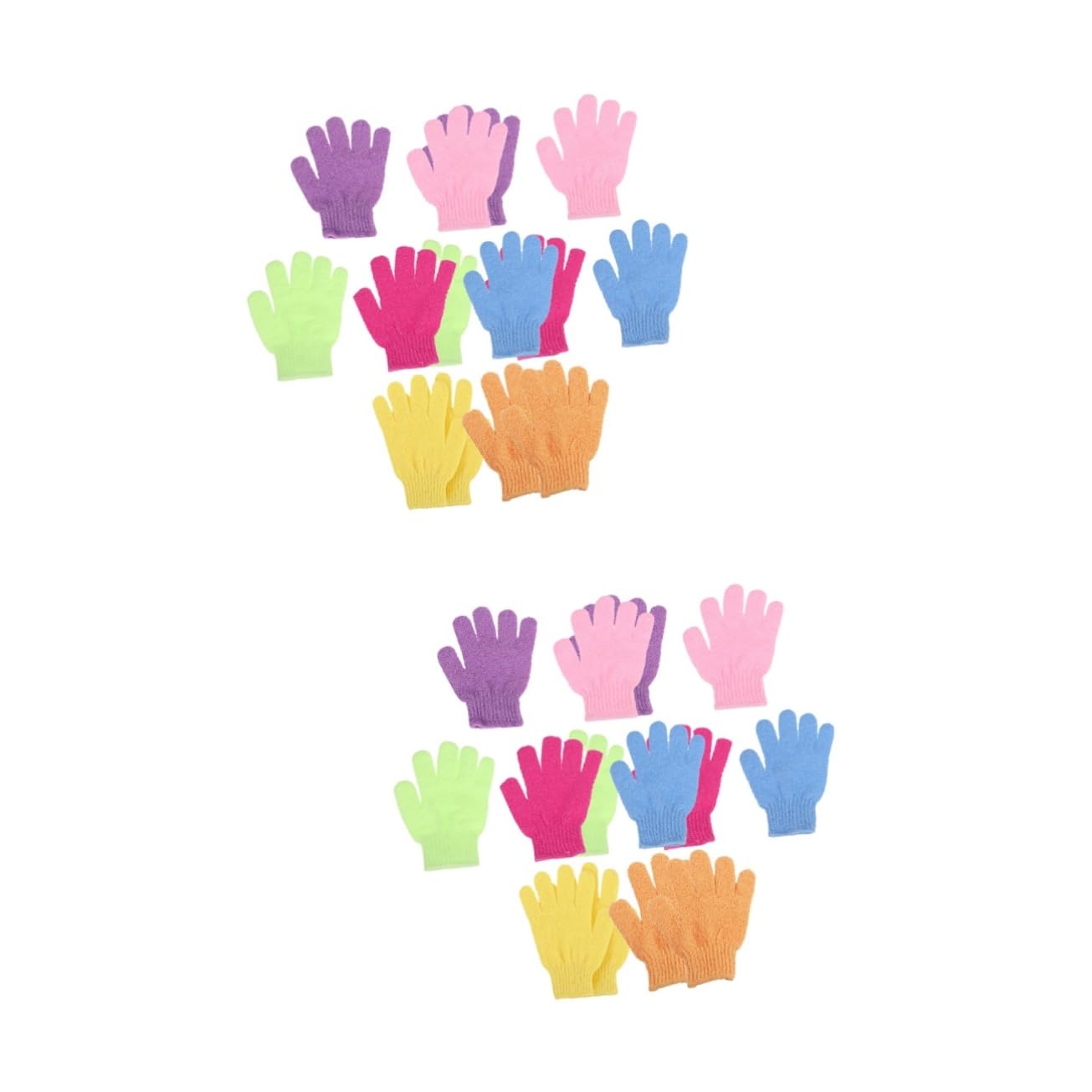 minkissy 28piezas Guantes Exfoliantes De De Toallas Para Baño Con Diseño De Cinco Dedos Masaje Espalda y Exfoliación Para Hombres y Mujeres Rosado