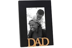 Father's Day Picture Frames, 4x6 inch Black Sentiments Photo Frame Wood Display on Tabletop