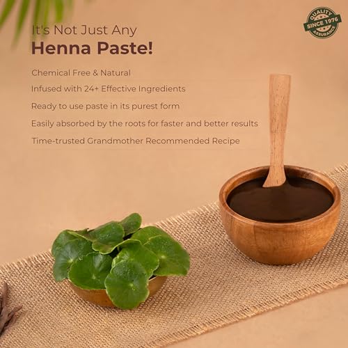 Image of Indus Valley Bio Organic Herbal Henna Ready to Apply Paste with Bhringraj & Shikakai Nourishment for Strong Hair (150 g)