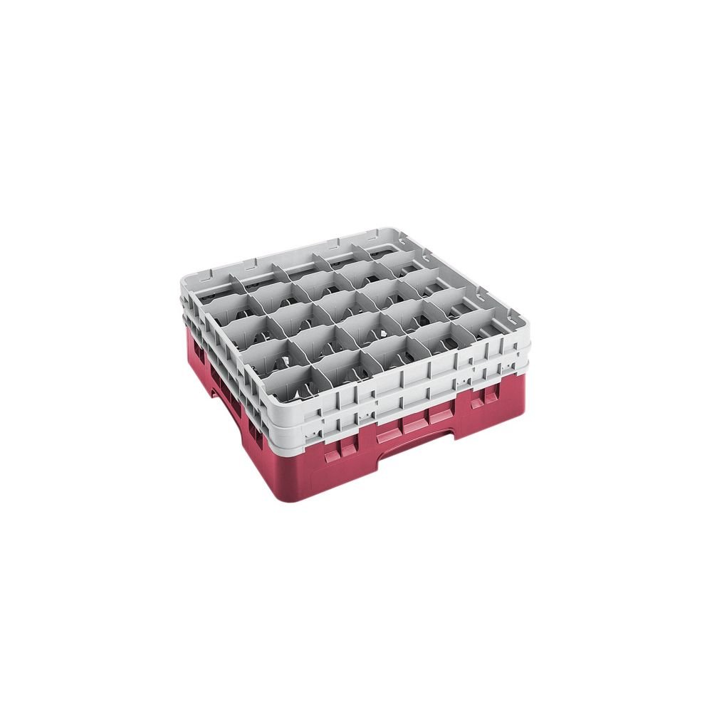 Camrack Glass Rack, W/2 Extenders, Full Size, Low Profile, 25 Compartments, 3-1/2'' Max. Dia., (4 Pieces/Unit)