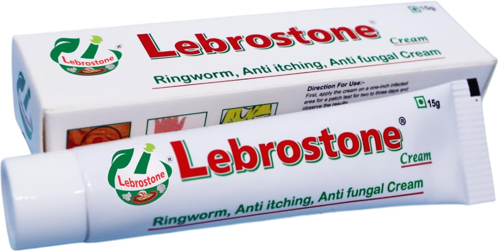 Lebrostone Cream 15g – Ayurvedic Treatment for Ringworm, Anti Itching, & Anti Fungal Infections (15 (Gram) Pack of 1, 15, gram)