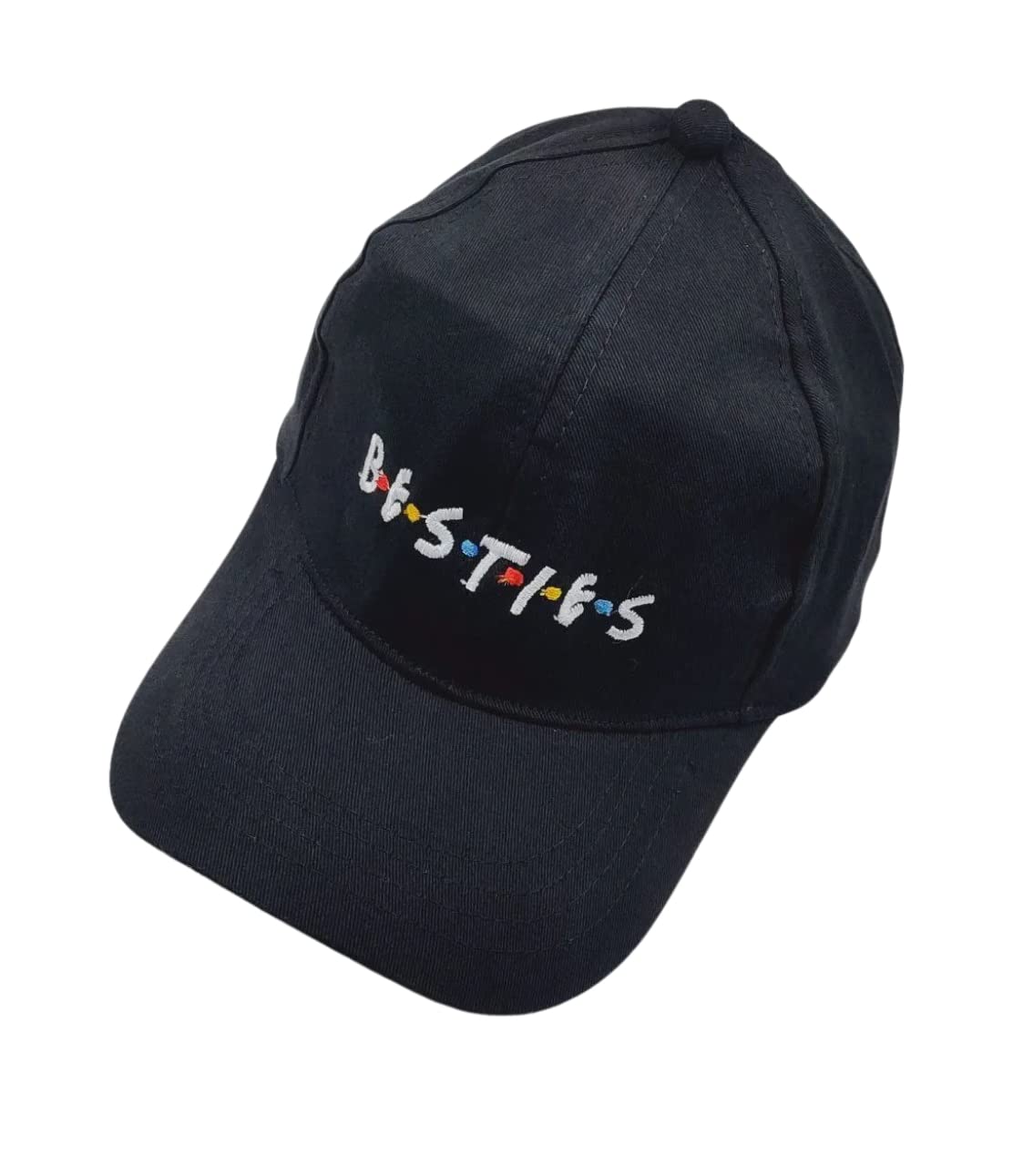 Zacharias Women's Cotton Baseball Adjustable Besties Cap (Black;Free Size) (Pack of 1)