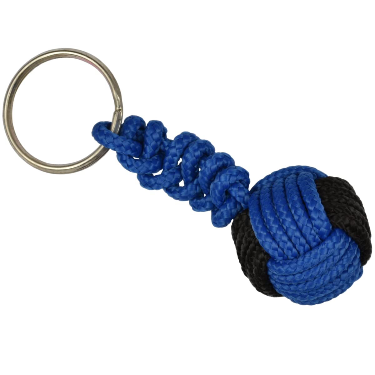 Corderie Italiane Portachiavi pallina sport nero-azzurro