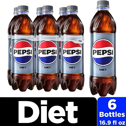 Image of Diet Pepsi Cola Soda Pop, 16.9 Fl Oz Bottles, 6 Pack