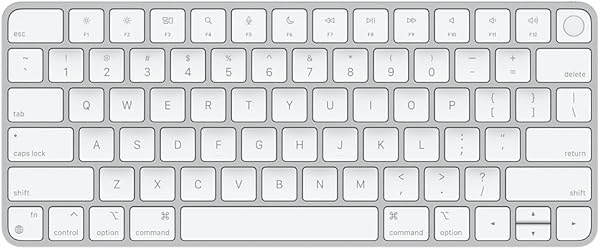 Apple Magic Keyboard with Touch ID for Mac Models with Apple Silicon [Lightning Port] (QWERTY English) Silver (Renewed)