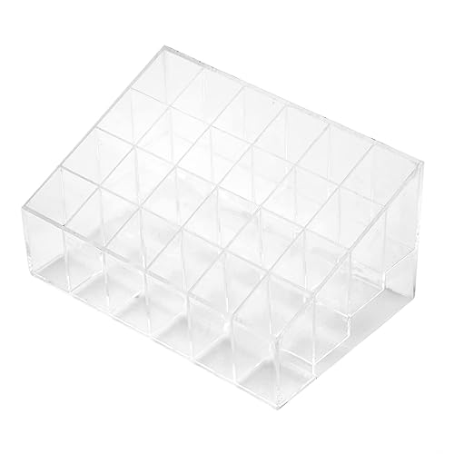 Miniatura 9 de OEBUAFI Transparent Lipstick Holder Plastic Makeup Organizer 24 Grids Nail Polish Storage for Home and Salons