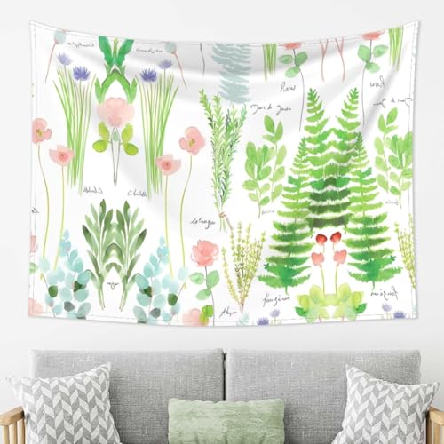 Tapisserie murale salon pour habiller un grand mur blanc de verdure