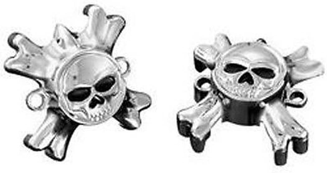 Kuryakyn 6281 Motorcycle Handlebar Accessory: Replacement Zombie Skull Hand Grip End Cap, Chrome, Pack of 1