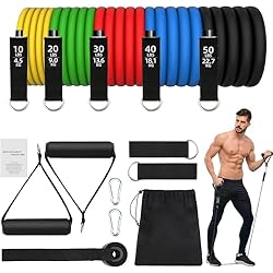 Productos De Gimnasio Para Casa Bandas de Resistencia Crossfit 150 lbs 12 Piezas Bandas Elásticas Musculación con 5 Diferentes Niveles Gomas Elasticas musculacion para Gimnasio en Casa Yoga