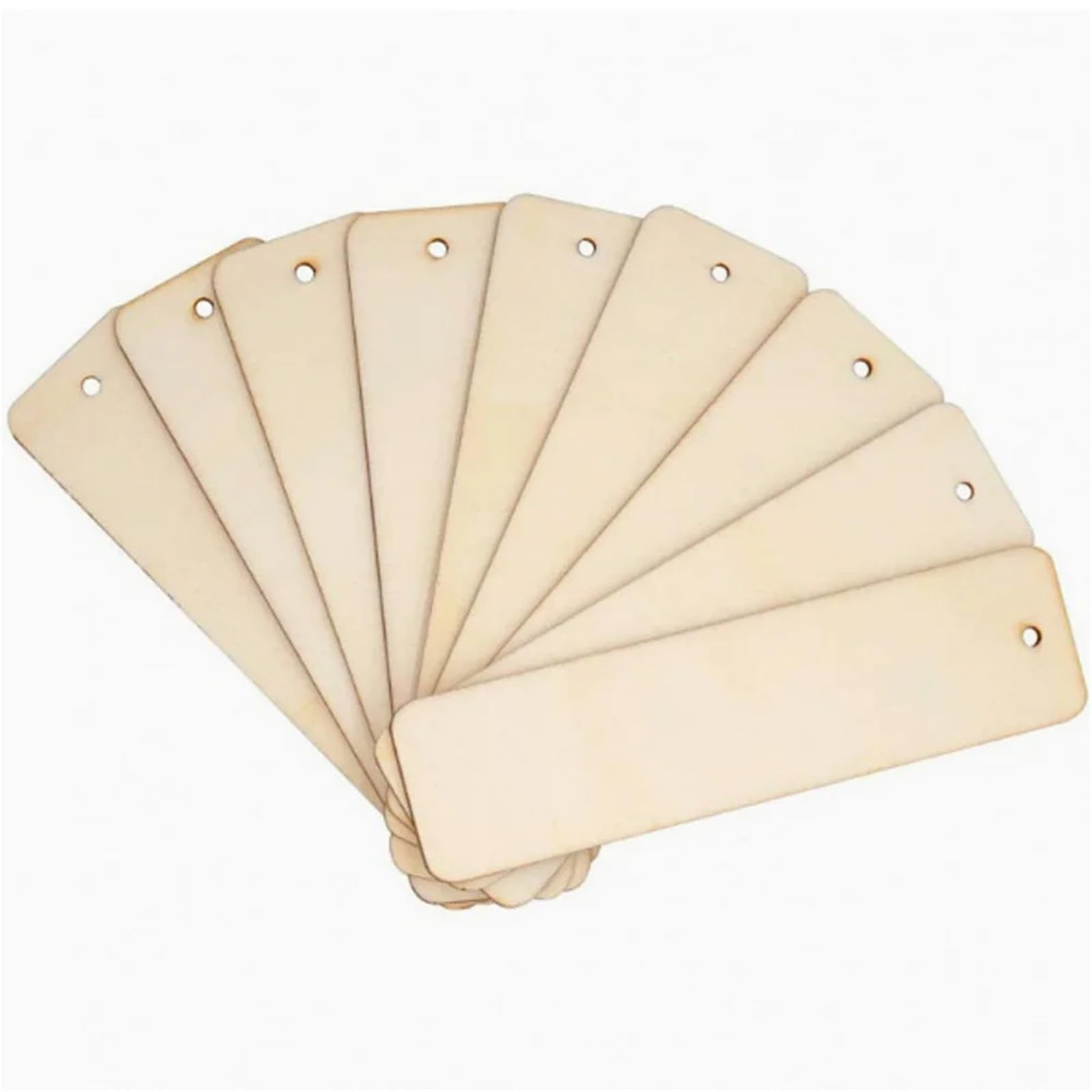 Door Knob Hangers 10/20/40/60Pcs Wooden Blank Bookmarks