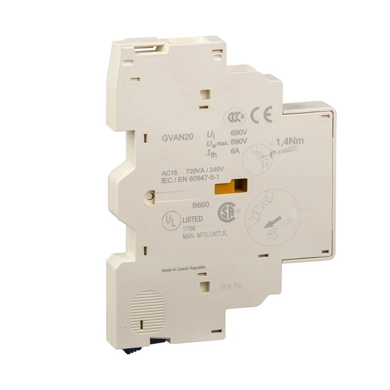 CJKXPZMH Motor Circuit Breaker Auxiliary Contact GVAE11 Motor Protector Formal Contact 1 Normally Open 1 Open 1 Closed(GVAN20 side)