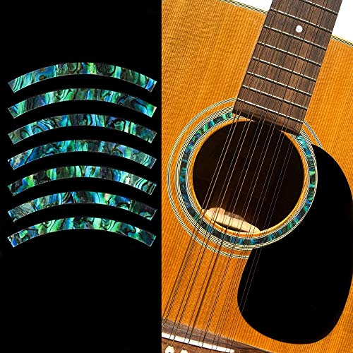 Inlay Stickers for Acoustic Guitars - Soundhole Rosette/Purfling - Stripe - Abalone Green
