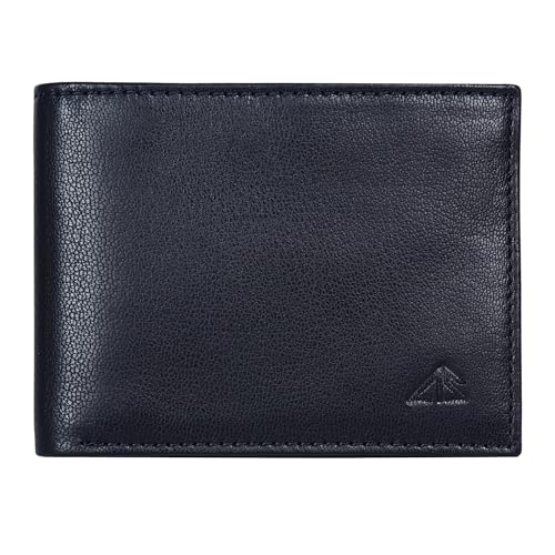 ASAD Leather Bifold Wallets For Men With 2 Note Compartment, 6 Card Slots, 2 Slip Pocket & 1 ID Slot, Leather Bifold Wallets For Men, Color - Black