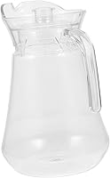 Vista 1 de Jarra de agua con tapa, jarra de agua fría caliente, jarra de té helado, jarra de plástico transparente, jarra de vidrio de borosilicato para jugo