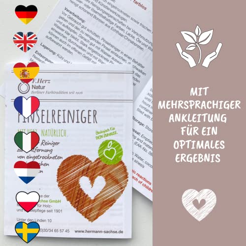 Pinselreiniger 250ml für Ölfarbe und Acrylfarbe auf Basis natürlicher Rohstoffe - Hochwirksam - Umweltschonend