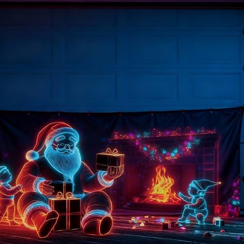 Couverture de garage plate activée par la lumière décor Père Noël 2D - 6