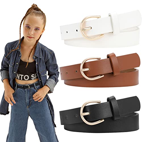 Suosdey 3 Pack Kids Belts For Girls Skinny Cute Leather Belts For Teen Little Toddler Girls #TOP16