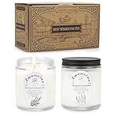 Olor increíble: los regalos de 2 velas tienen un cálido aroma a manzana, canela, hierba de limón y eucalipto 2, aromas fuertes, aire fresco y sueño profundo.