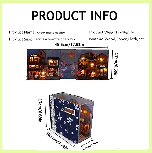 Topbsfarny 3D Wooden Book Stand Puzzle Diy Dollhouse Wood Bookends Book Nook Model Building Kit With Led Light For Teens And Adults To Build-Creativity Gift For Birthdays Christmas Halloween(25) #TOP5