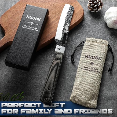 Huusk Japanese Folding Nakiri Knife - Pocket Vegetable Knife - Image 7